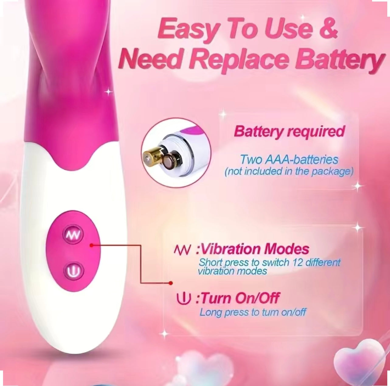 Rabbit VIbrator (Rose red)