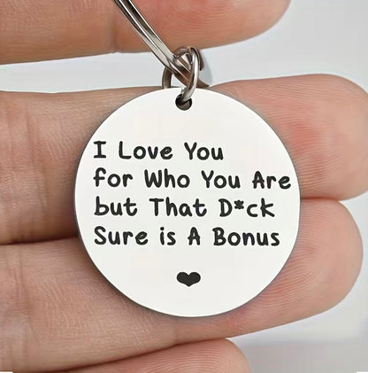 I Love You But That D*ck Funny KeyChain For Couples