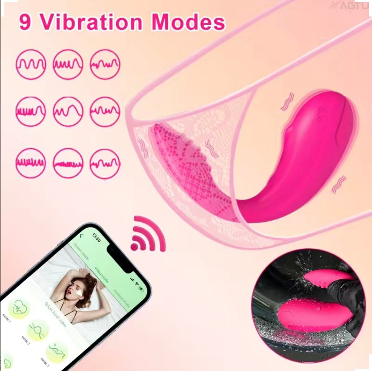 App Remote Control Wearable G Spot Vibrator Sex Toy (Purple)