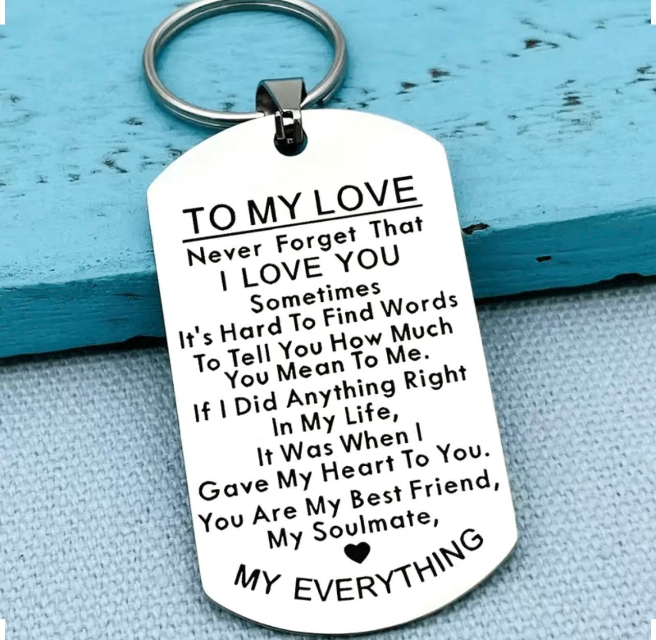 To My Love Keychain For Couples