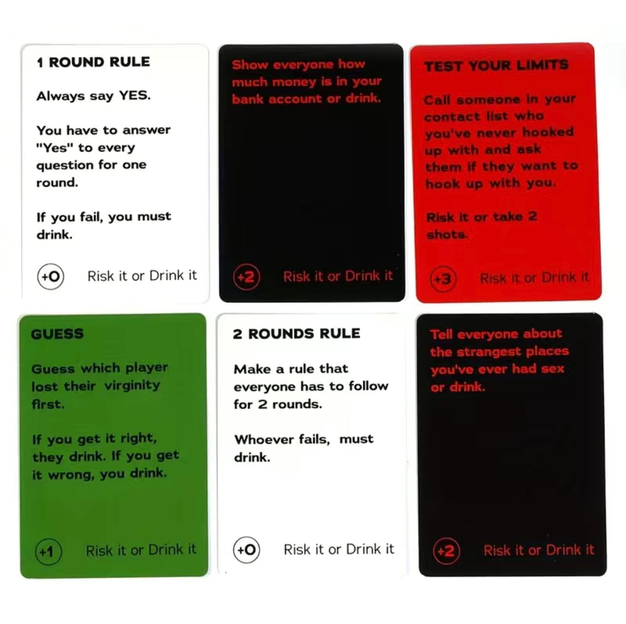 RISK IT OR DRINK IT - ADULT CARDS GAME FOR RISKY COUPLES AND FRIENDS