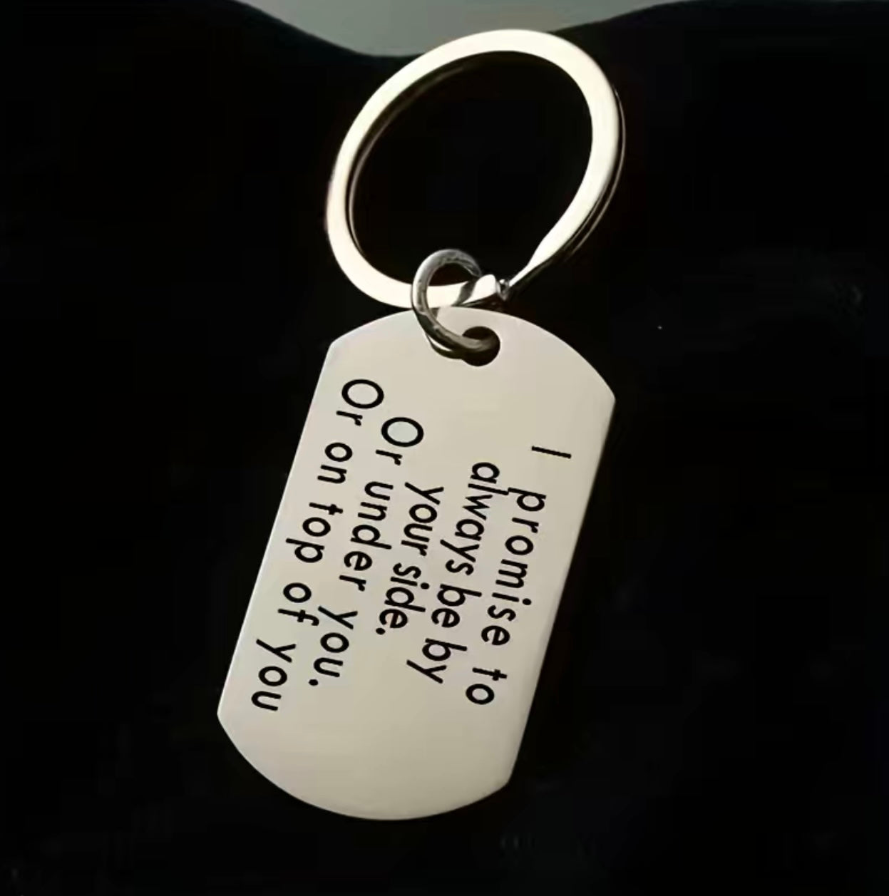 I Promise To Always Be By Your Side Keychain For Couples