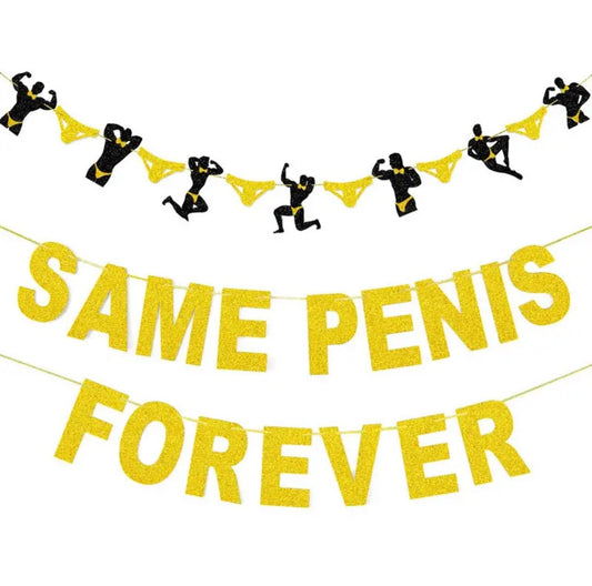 2pcs Same Penis Forever Banners