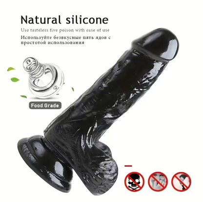 Realistic Dildo (16cm) (Black)