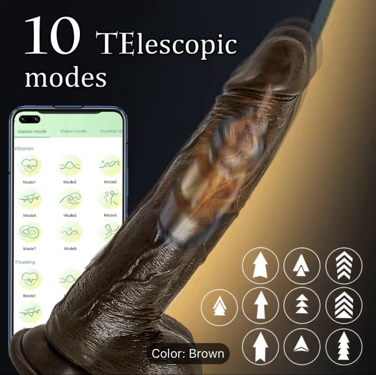 Dildo Vibrator 22cm 4 in 1 With App and Remote Control