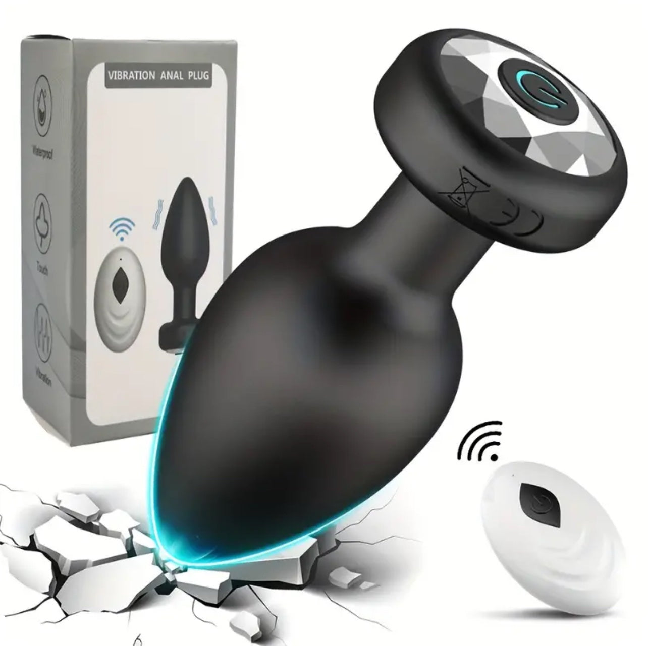 Vibrating Anal Plug With Remote