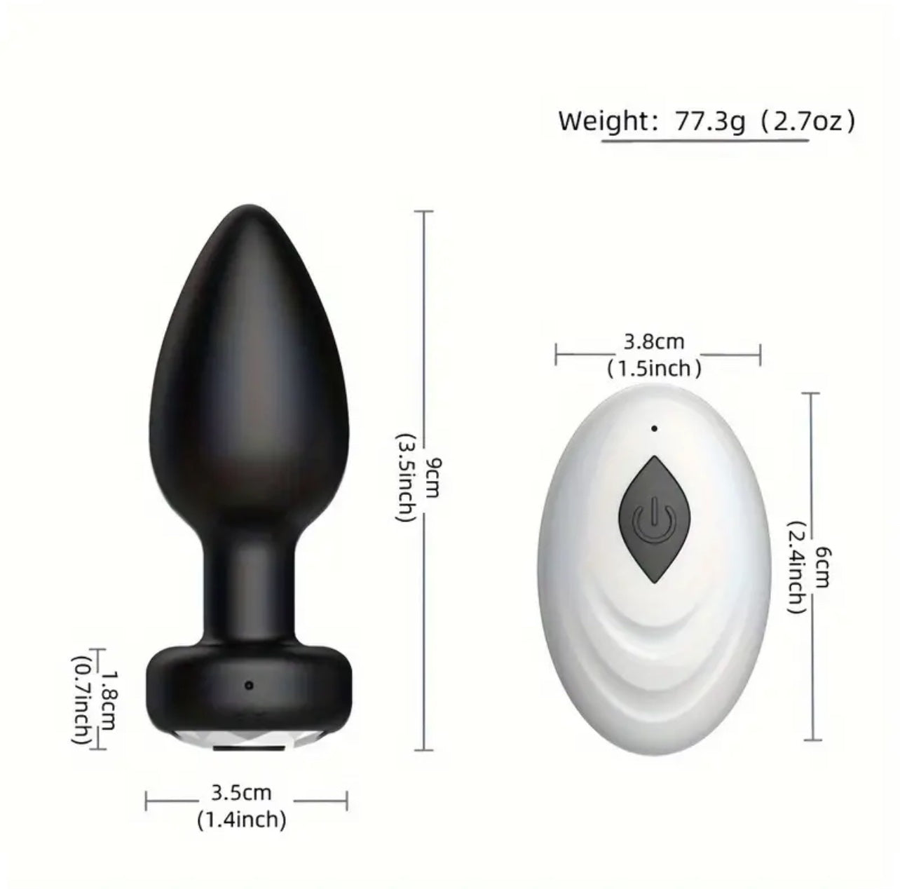 Vibrating Anal Plug With Remote