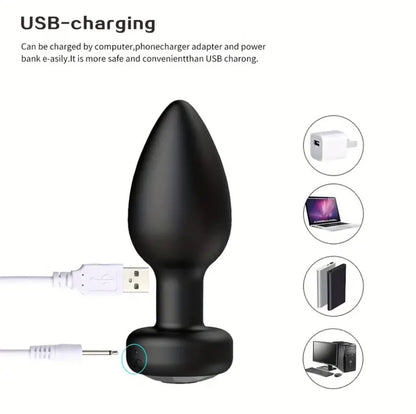 Vibrating Anal Plug With Remote