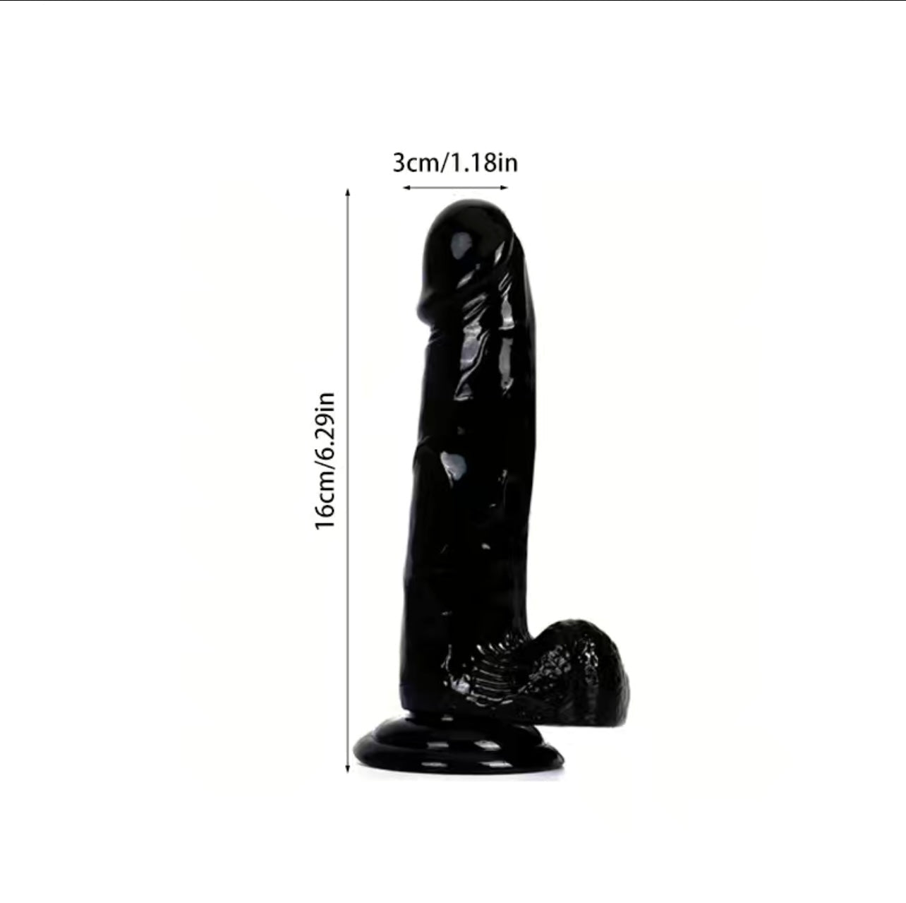 Realistic Dildo (18.5cm) (Transparent)