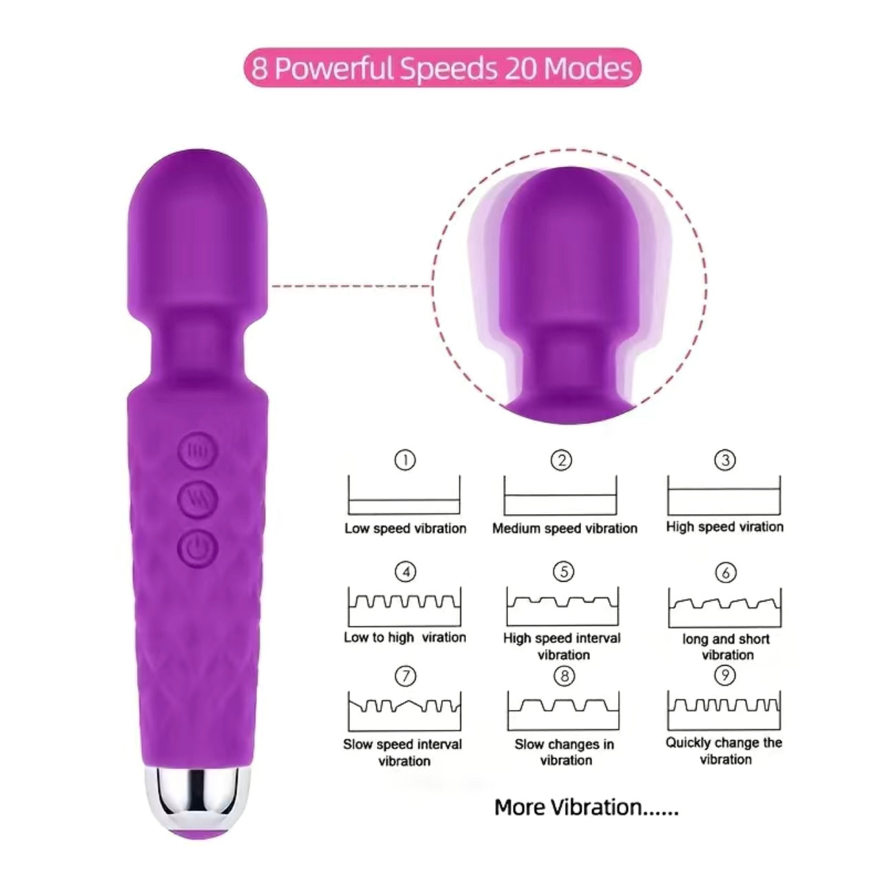 Magic Wand Massager (Purple)