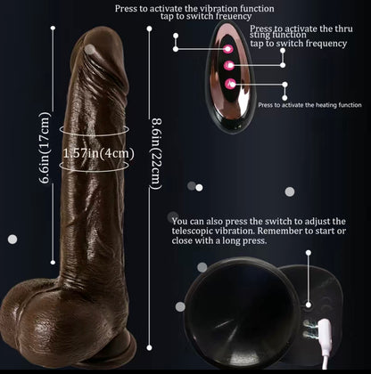 Dildo Vibrator 22cm 4 in 1 With App and Remote Control