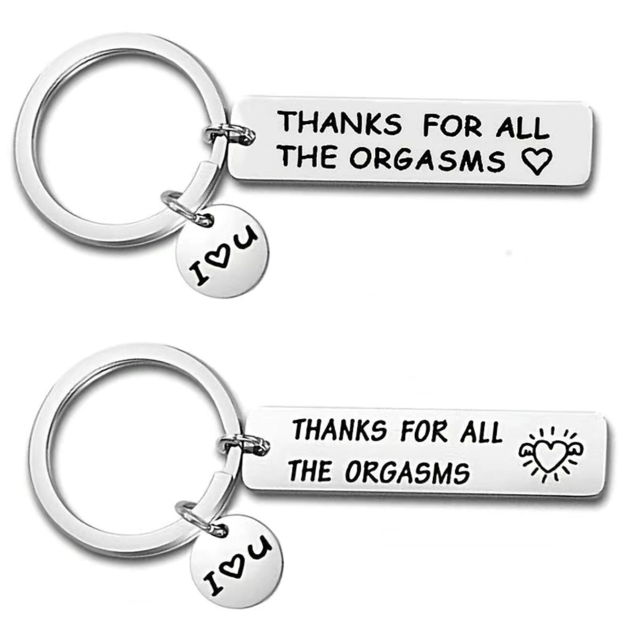 Thanks For All The Orgasms Keychain For Couples