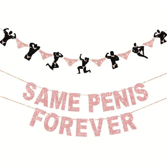 2pcs Same Penis Forever Banners