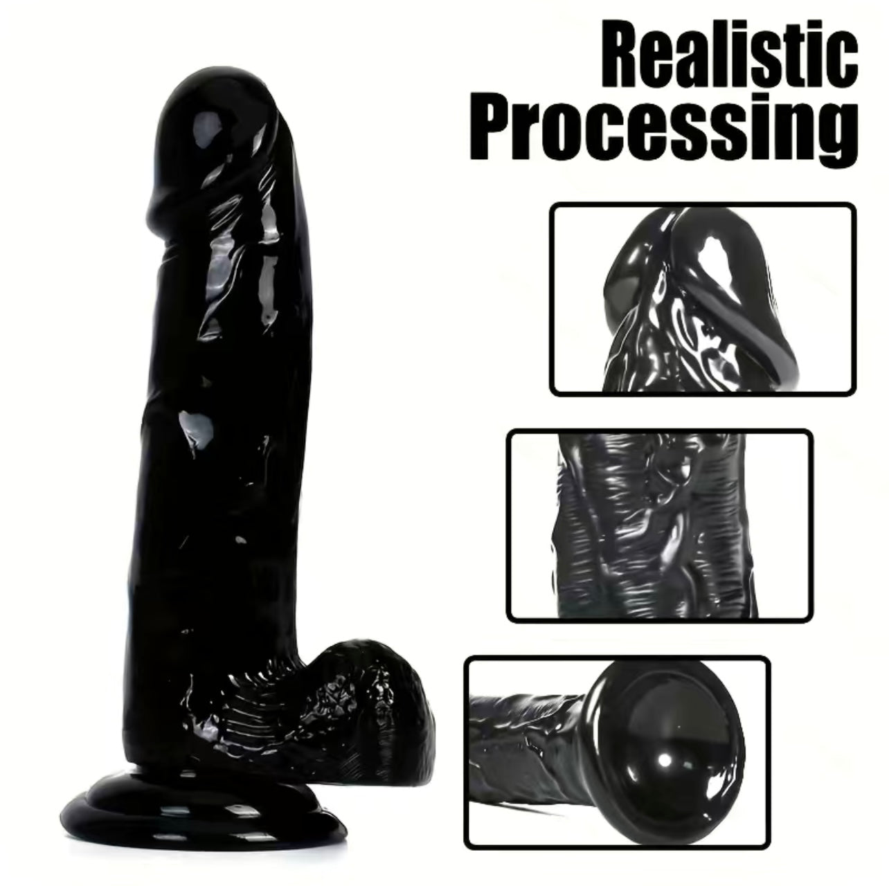 Realistic Dildo (16cm) (Transparent)