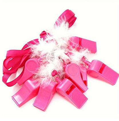 10 Pcs Pink Whistle