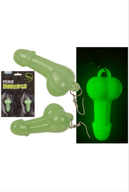 GLOW IN THE DARK PENIS EARRINGS