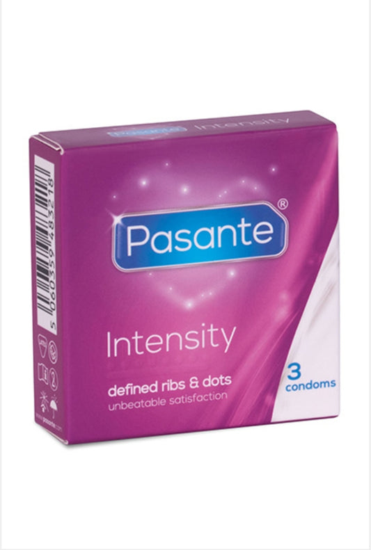 Intensity Ribs&Dots Condoms Passthrough 3 UNITS