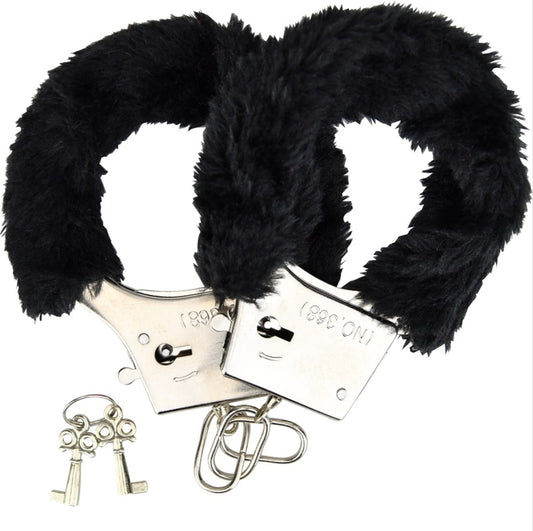 Loving Joy Furry Handcuffs Black