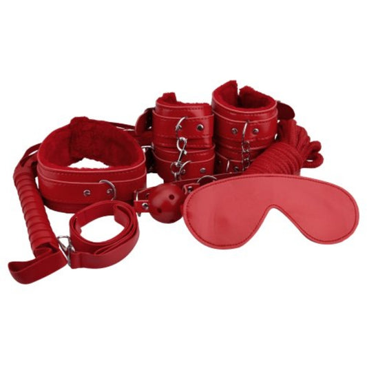 Loving Joy Beginner's Bondage Kit Red (8 Piece)