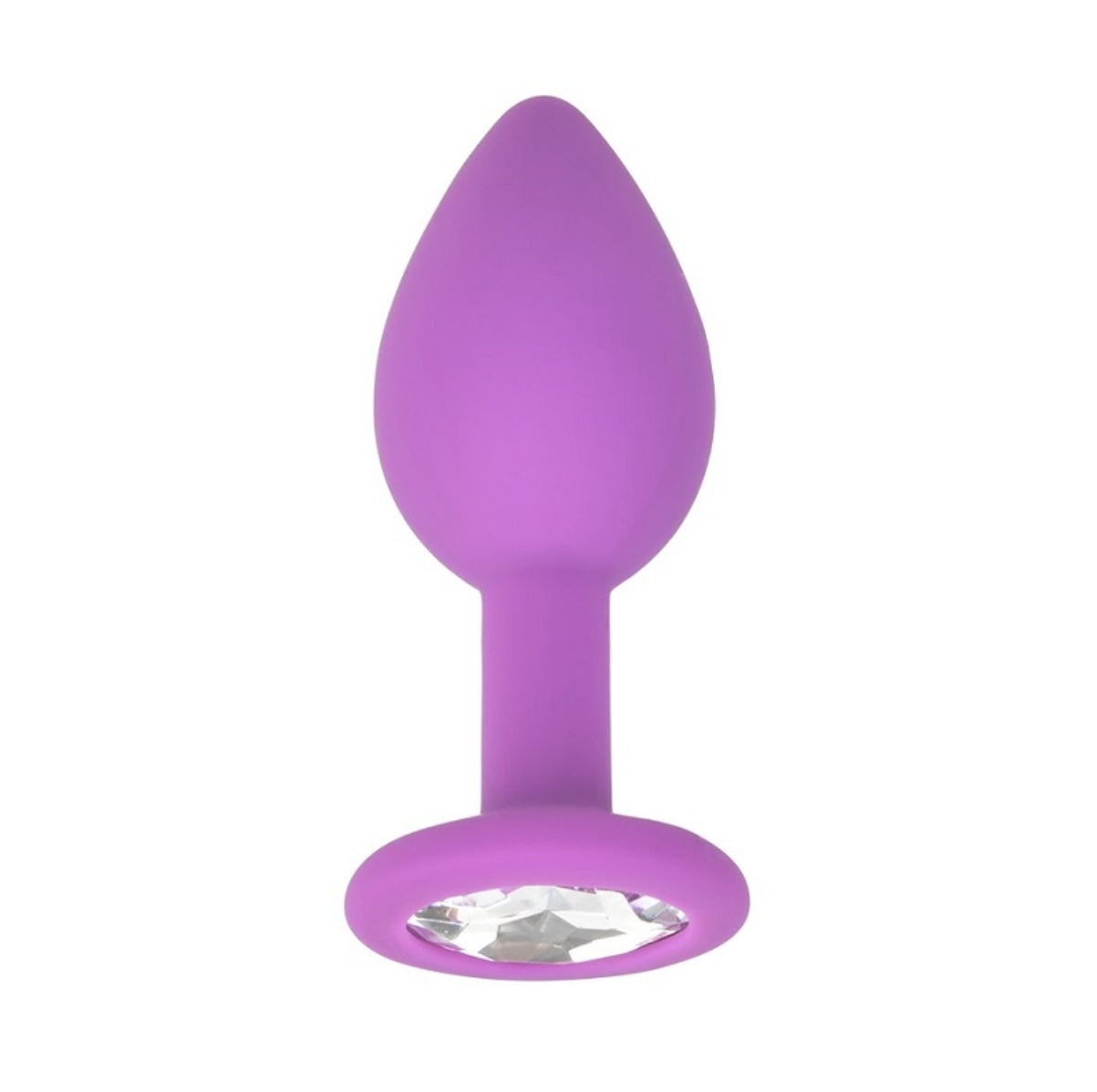 Loving Joy Jewelled Silicone Butt Plug Purple -Small