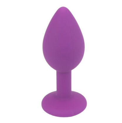 Loving Joy Jewelled Silicone Butt Plug Purple -Small