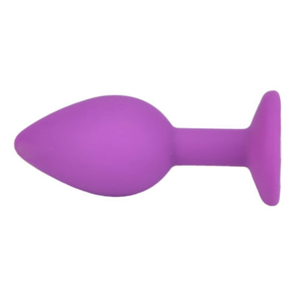 Loving Joy Jewelled Silicone Butt Plug Purple -Small